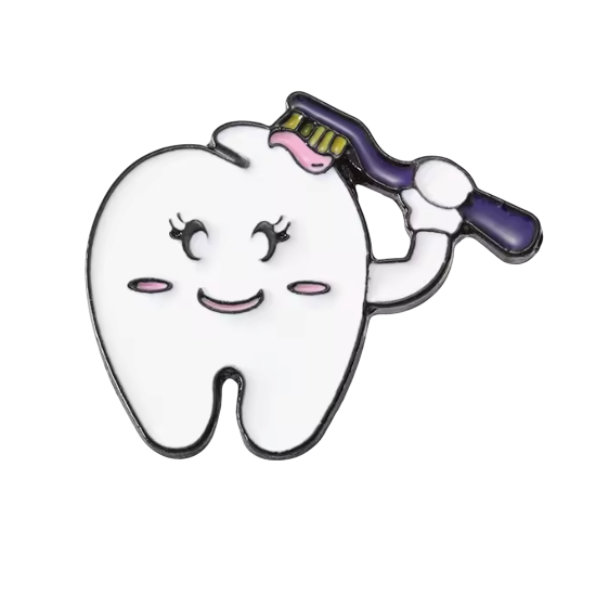 Self-Brushing Tooth Pin